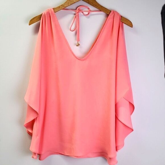 Trina Turk Haipo Top Coral Size Small - Picture 2 of 7